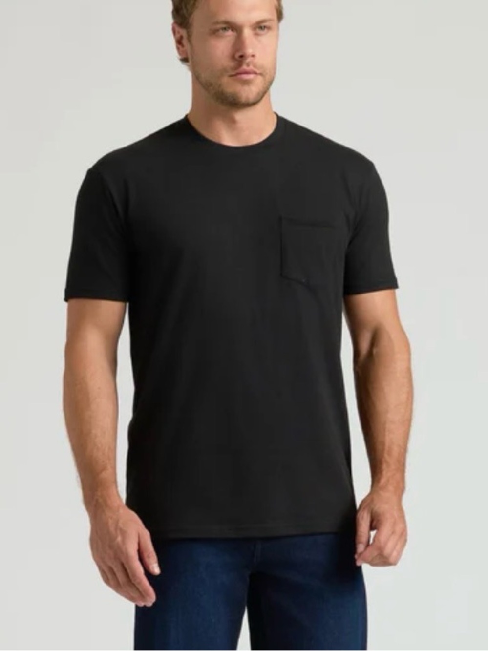 Bundle of 2 True Classic Pocket Crewneck Tees (Black)